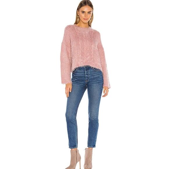 BB Dakota Cozy CrewNeck Sweater Pink Quartz no tag - Picture 3 of 6